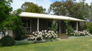 front of cottage